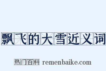 飘飞的大雪近义词是什么意思的图片